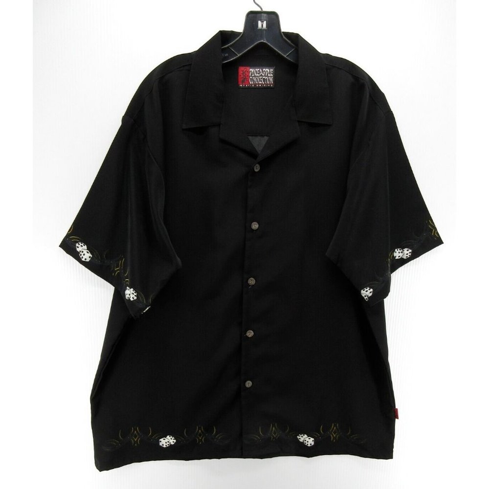 VINTAGE Pineapple Connection Shirt Large Hawaiian Loose Button Up